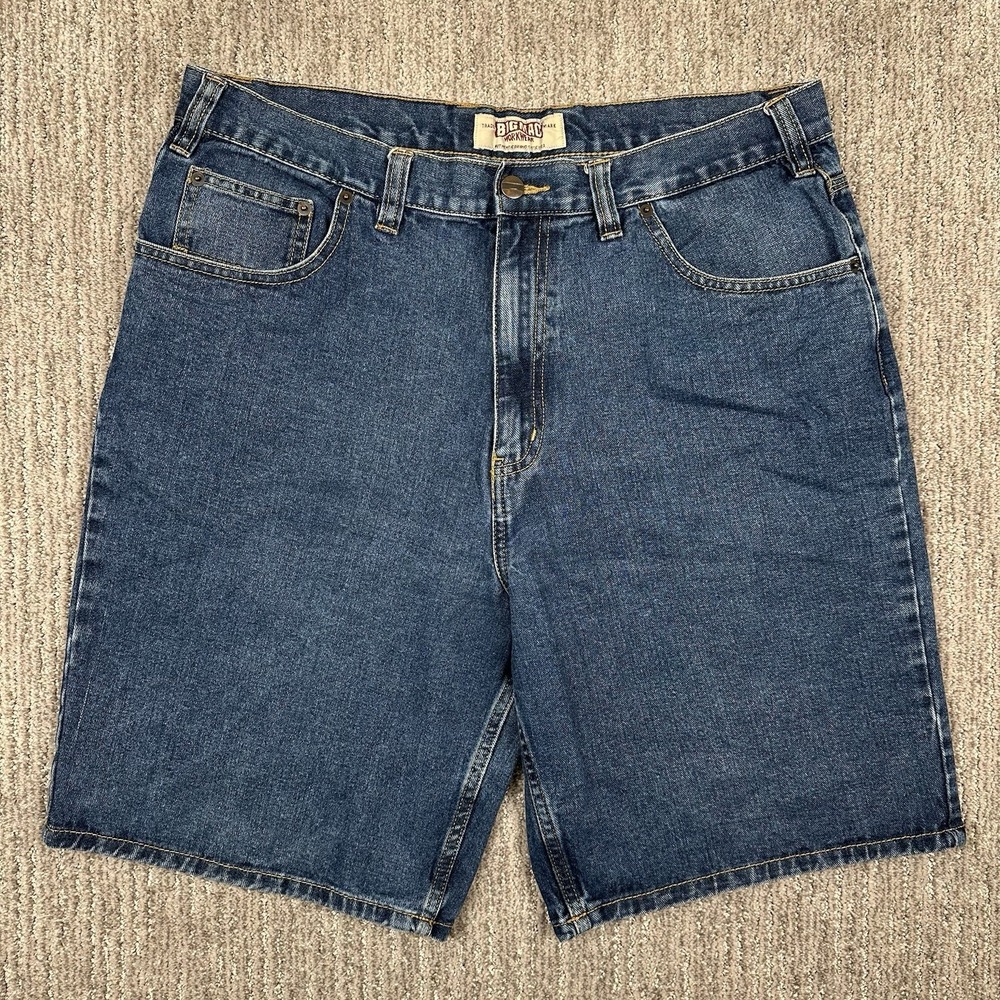 Big Mac Workwear Jean Shorts Men's 36 (Fits 34x9) Blue Denim Jorts‎